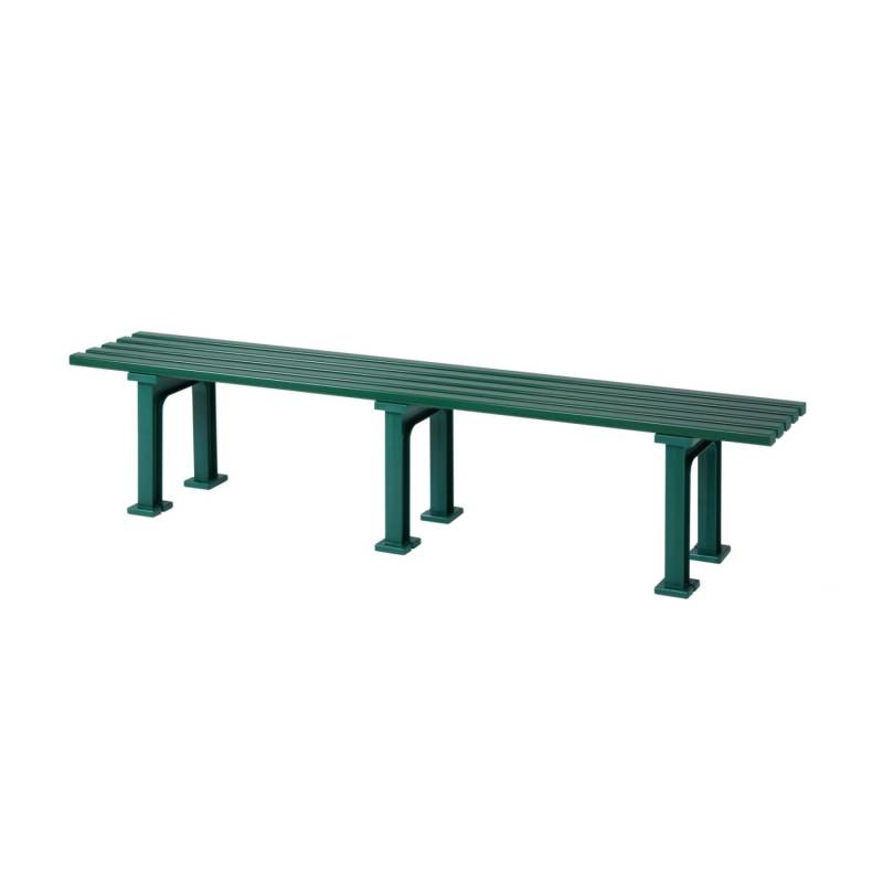 PROREGAL Gartenbank Kuba 4 Sitzer Grün HxBxT 42 x 200 x 37 cm Witterungskunststoff & UV Beständiger Kunststoff Parkbank Sitzbank von PROREGAL