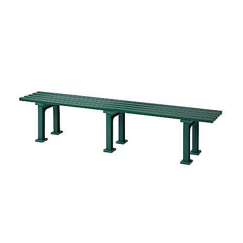 PROREGAL Gartenbank Kuba | 4-Sitzer | Grün | HxBxT 42x200x37cm | Witterungs- & UV-beständiger Kunststoff | Parkbank Sitzbank Außenbereich Garten Balkon Terrasse von PROREGAL