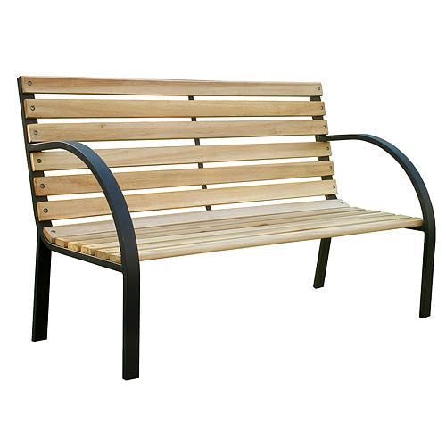 PROREGAL Gartenbank Sandra | 2-Sitzer | Holz | HxBxT 75x125x55cm | Schwarz-Braun | Parkbank Sitzbank Außenbereich Garten Balkon Terrasse von PROREGAL