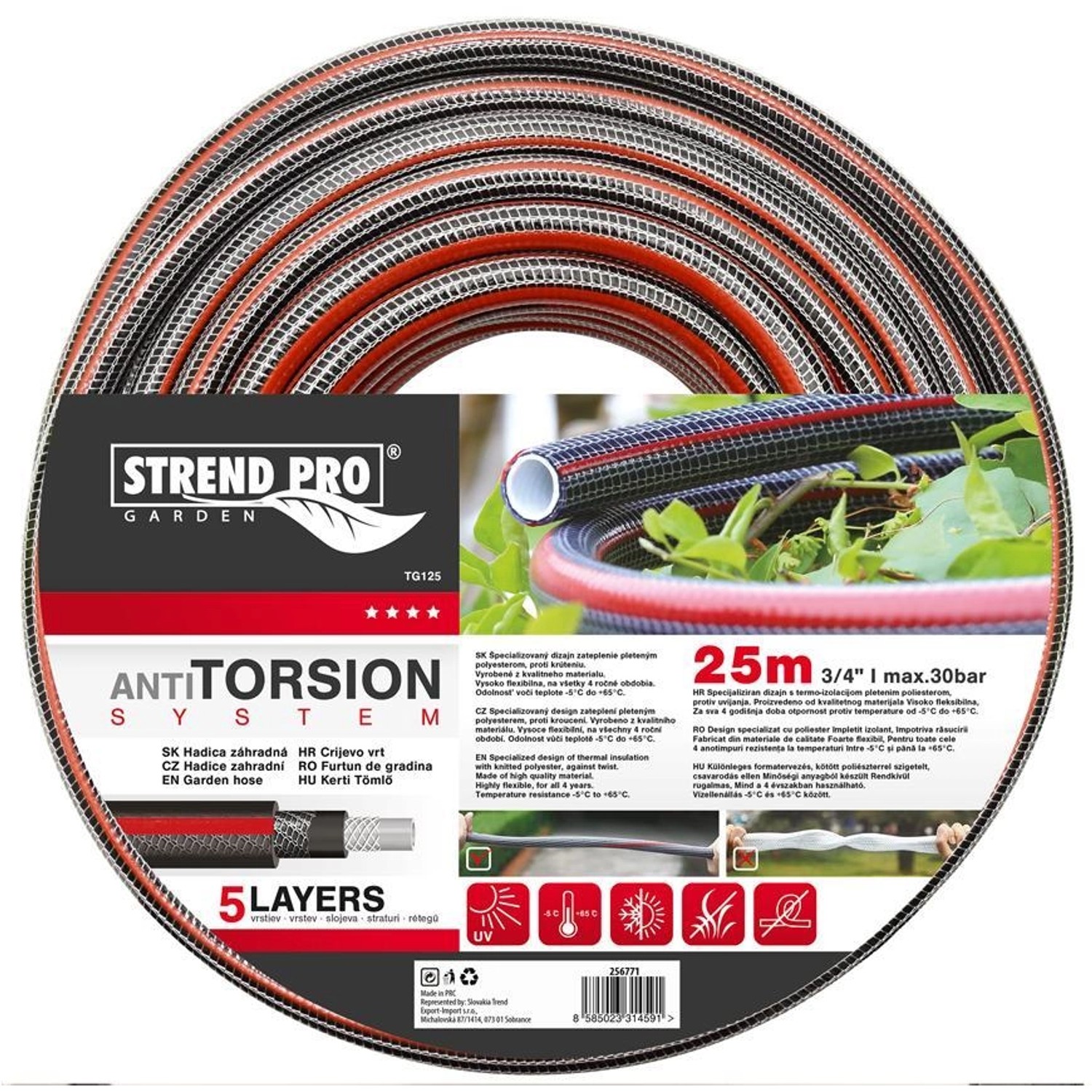 PROREGAL Gartenschlauch Anti-Torsion 19 3/4 L-25m Silver Pro PROREGAL Gartenschlauch Anti-Torsion 19 3/4 L-25m Silver Pro von PROREGAL