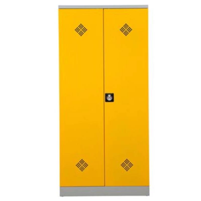 PROREGAL Gefahrstoffschrank Snake HxBxT 195 x 92 x 42 cm Grau-Rapsgel von PROREGAL