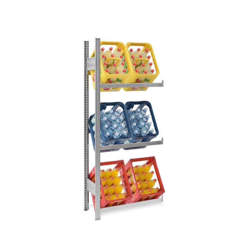 PROREGAL Getränkekistenregal Stecksystem T-Profil Anbauregal HxBxT 175 x 75 x 30 cm Fachlast 100 kg 3 Ebenen für 6 Getränkekisten Verzinkt PROREGAL Getränkekistenregal Stecksystem T-Profil Anbauregal HxBxT 175 x 75 x 30 cm Fachlast 100 kg 3 Ebenen für 6 Getränkekisten Verzinkt von PROREGAL