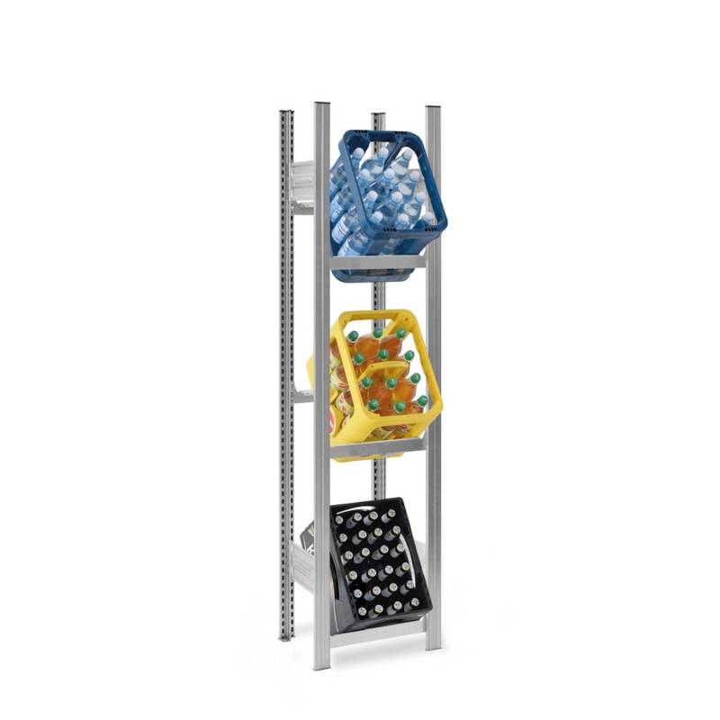 PROREGAL Getränkekistenregal Stecksystem T-Profil Grundregal HxBxT 175 x 50 x 30 cm Fachlast 100 kg 3 Ebenen für 3 Getränkekisten Verzinkt PROREGAL Getränkekistenregal Stecksystem T-Profil Grundregal HxBxT 175 x 50 x 30 cm Fachlast 100 kg 3 Ebenen für 3 Getränkekisten Verzinkt von PROREGAL