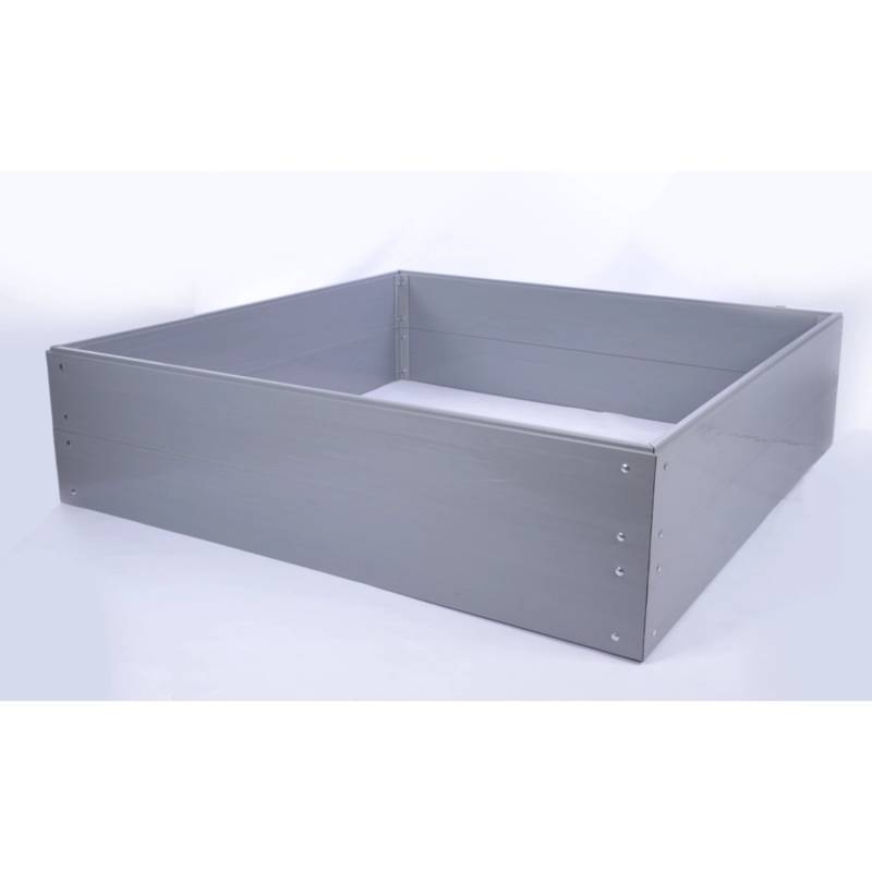 PROREGAL Hochbeete Growline Plast HxBxT 41x140x45cm 2 Ebenen Grau von PROREGAL