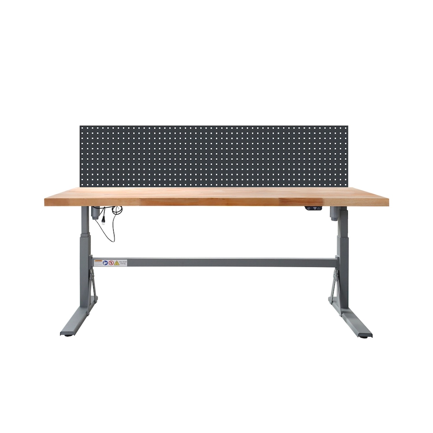 PROREGAL Höhenverstellbare Werkbank Giant Rhino mit Lochplatte HxBxT 70 bis 117 x 200 x 75 cm Traglast 300 kg Staubgrau Anthrazitgrau PROREGAL Höhenverstellbare Werkbank Giant Rhino mit Lochplatte HxBxT 70 bis 117 x 200 x 75 cm Traglast 300 kg Staubgrau Anthrazitgrau von PROREGAL