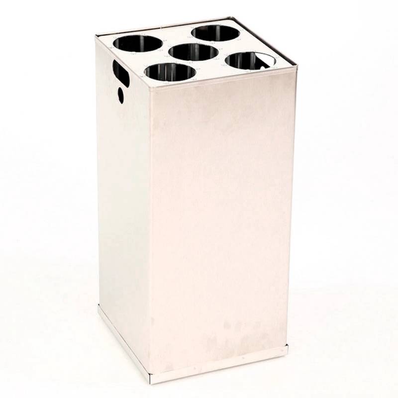 PROREGAL Inneneinsatz & Bechersammler Für Abfallbehälter Haiti Mit Hebedeckel & Pedaleimer 55 Liter HxBxT 55,5 x 28 x 28 cm Silber von PROREGAL