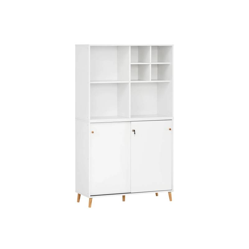 PROREGAL Jaguar Set Aktenregal Aktenschrank & Regalkreuz Breite 100 cm Weiß von PROREGAL