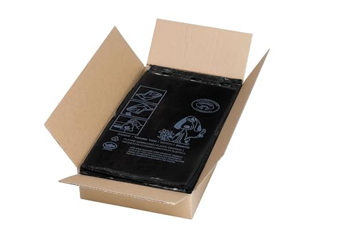 PROREGAL Klassische Hundekotbeutel | 2000 Stück | HxBxT 20x33x0,01cm | Schwarz von PROREGAL