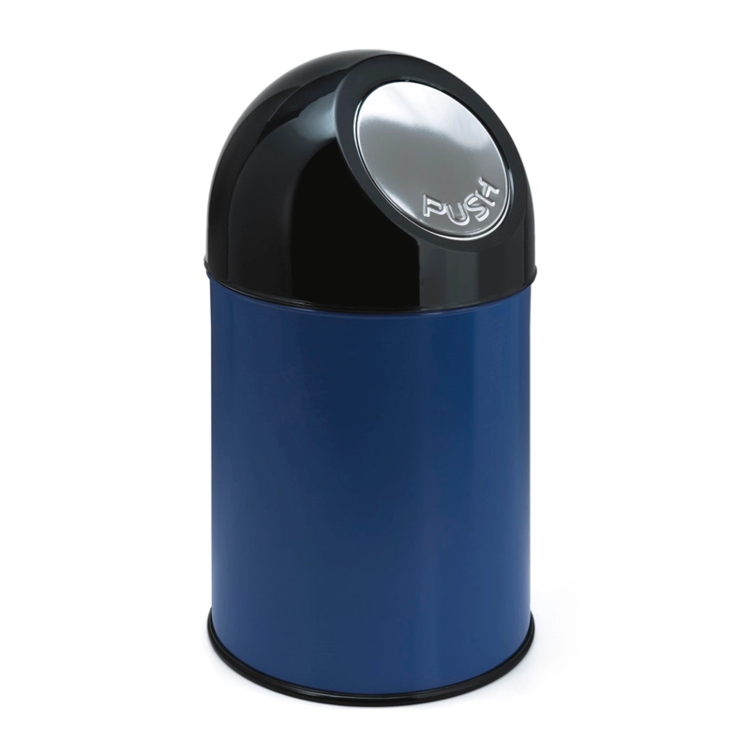 PROREGAL Klassischer Abfallbehälter Mit Pushdeckel 30 Liter HxBxT 56 x 31 x 31 cm Metall Blau PROREGAL Klassischer Abfallbehälter Mit Pushdeckel 30 Liter HxBxT 56 x 31 x 31 cm Metall Blau von PROREGAL