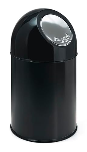 PROREGAL Klassischer Abfallbehälter mit Pushdeckel | 30 Liter, HxBxT 56x31x31cm | Metall | Schwarz PROREGAL Klassischer Abfallbehälter mit Pushdeckel | 30 Liter, HxBxT 56x31x31cm | Metall | Schwarz von PROREGAL