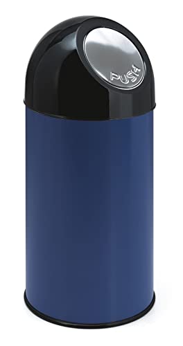 PROREGAL Klassischer Abfallbehälter mit Pushdeckel | 40 Liter, HxBxT 67x31x31cm | Metall | Blau PROREGAL Klassischer Abfallbehälter mit Pushdeckel | 40 Liter, HxBxT 67x31x31cm | Metall | Blau von PROREGAL