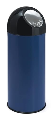 PROREGAL Klassischer Abfallbehälter mit Pushdeckel | 55 Liter, HxBxT 84x31x31cm | Metall | Blau PROREGAL Klassischer Abfallbehälter mit Pushdeckel | 55 Liter, HxBxT 84x31x31cm | Metall | Blau von PROREGAL