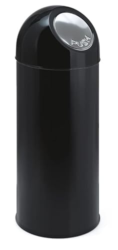 PROREGAL Klassischer Abfallbehälter mit Pushdeckel | 55 Liter, HxBxT 84x31x31cm | Metall | Schwarz PROREGAL Klassischer Abfallbehälter mit Pushdeckel | 55 Liter, HxBxT 84x31x31cm | Metall | Schwarz von PROREGAL