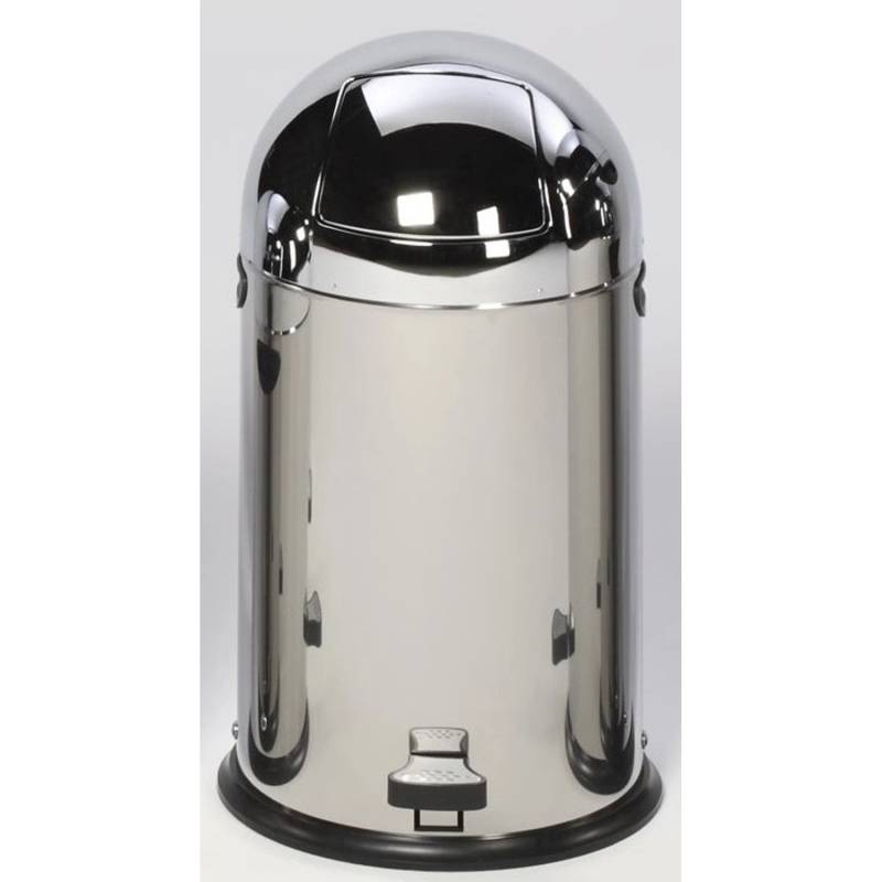 PROREGAL Klassischer Abfallsammler Mit Einwurfklappe Inneneinsatz Fußpedal 33 Liter HxBxT 69 x 42,5 x 42,5 cm Edelstahl Silber PROREGAL Klassischer Abfallsammler Mit Einwurfklappe Inneneinsatz Fußpedal 33 Liter HxBxT 69 x 42,5 x 42,5 cm Edelstahl Silber von PROREGAL