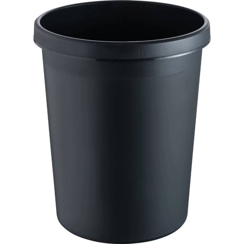 PROREGAL Klassischer Papierkorb Mit Großem Einwurf 45 Liter HxBxT 48 x 40 x 40 cm Kunststoff Schwarz von PROREGAL
