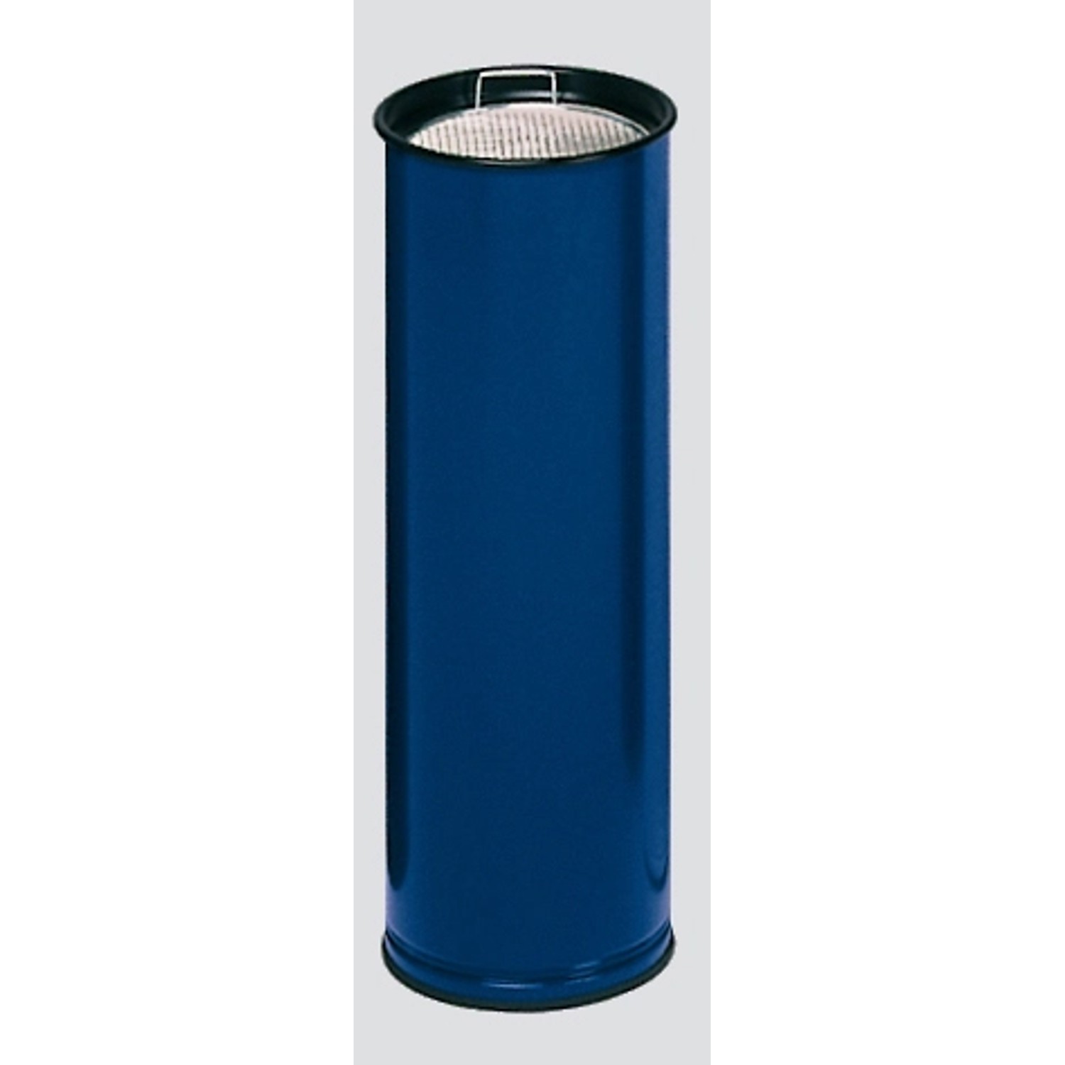 PROREGAL Klassischer Runder Ascher Mit Sieb Optimal Für Alle Raucherzonen HxBxT 66 x 23 x 23 cm Verzinkter Stahl Blau von PROREGAL