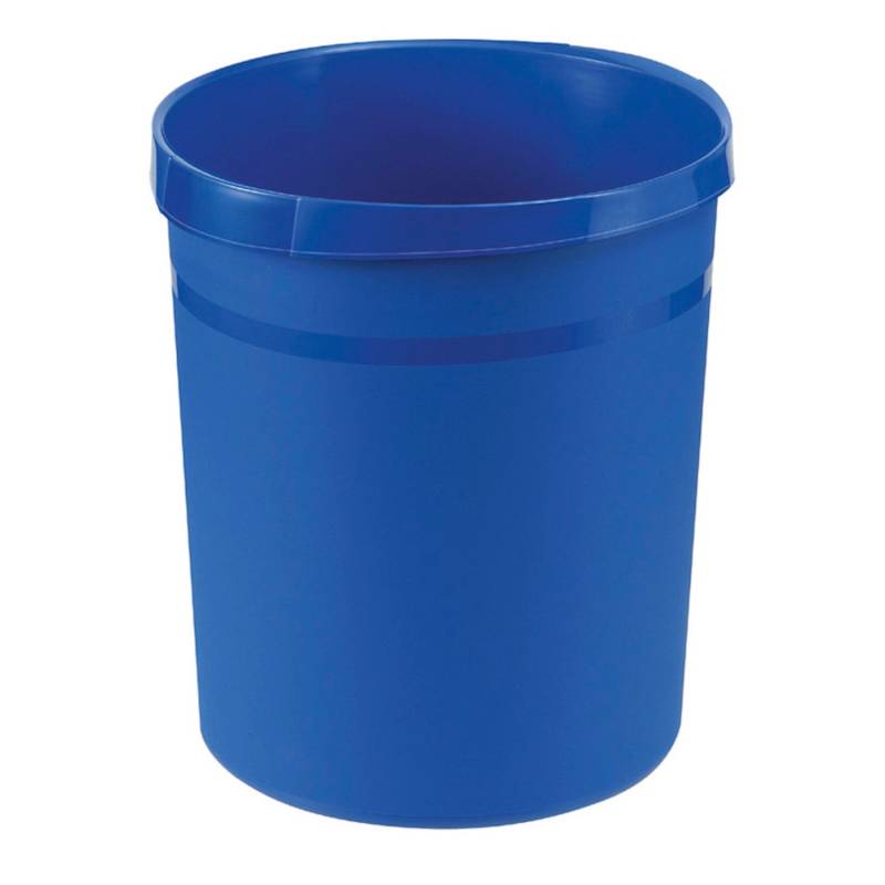 PROREGAL Klassischer Runder Papierkorb Aus Kunststoff 18 Liter HxØ 35 x 31,2 cm Blau von PROREGAL