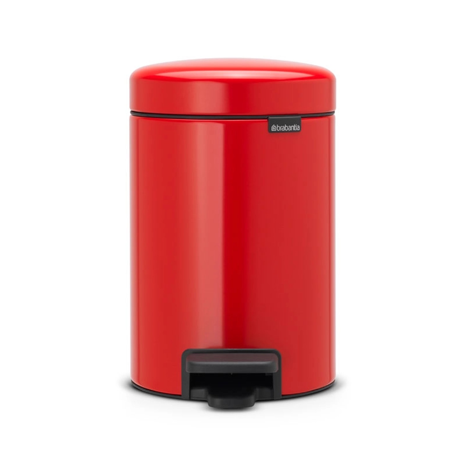 PROREGAL Klassischer Tretmülleimer Mit Soft Verschluss 3 Liter HxBxT 26,4 x 16,8 x 23,5 cm Metall Rot von PROREGAL
