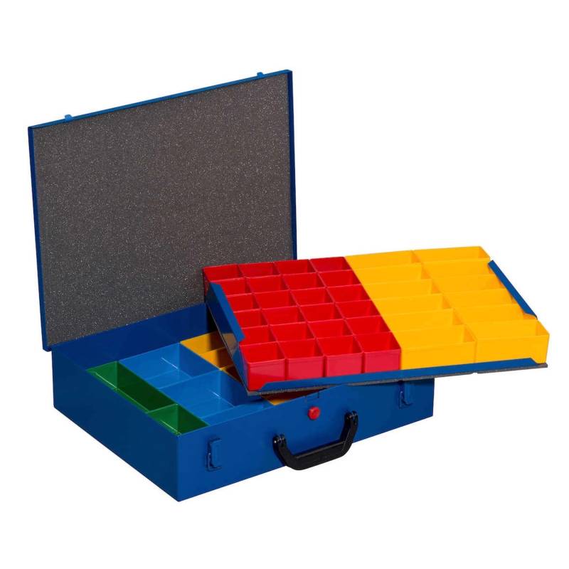 Kleinteilekoffer EuroPlus Pro 44/2L-59 Einsätze HxBxT 10,5 x 44 x 37 cm Blau von PROREGAL