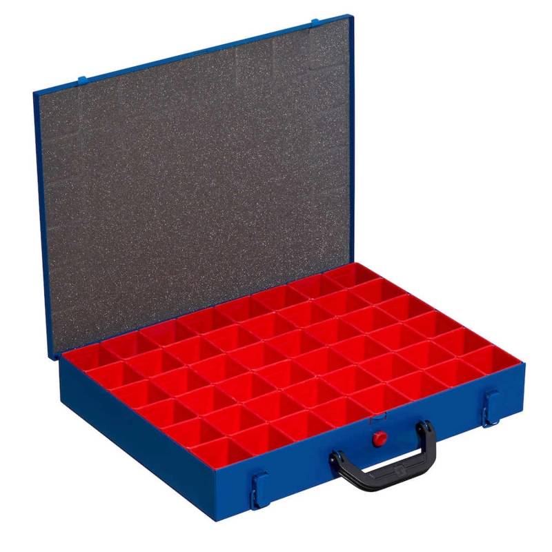 PROREGAL Kleinteilekoffer EuroPlus Pro 44H-48 Einsätze HxBxT 7 x 44 x 37 cm Blau von PROREGAL