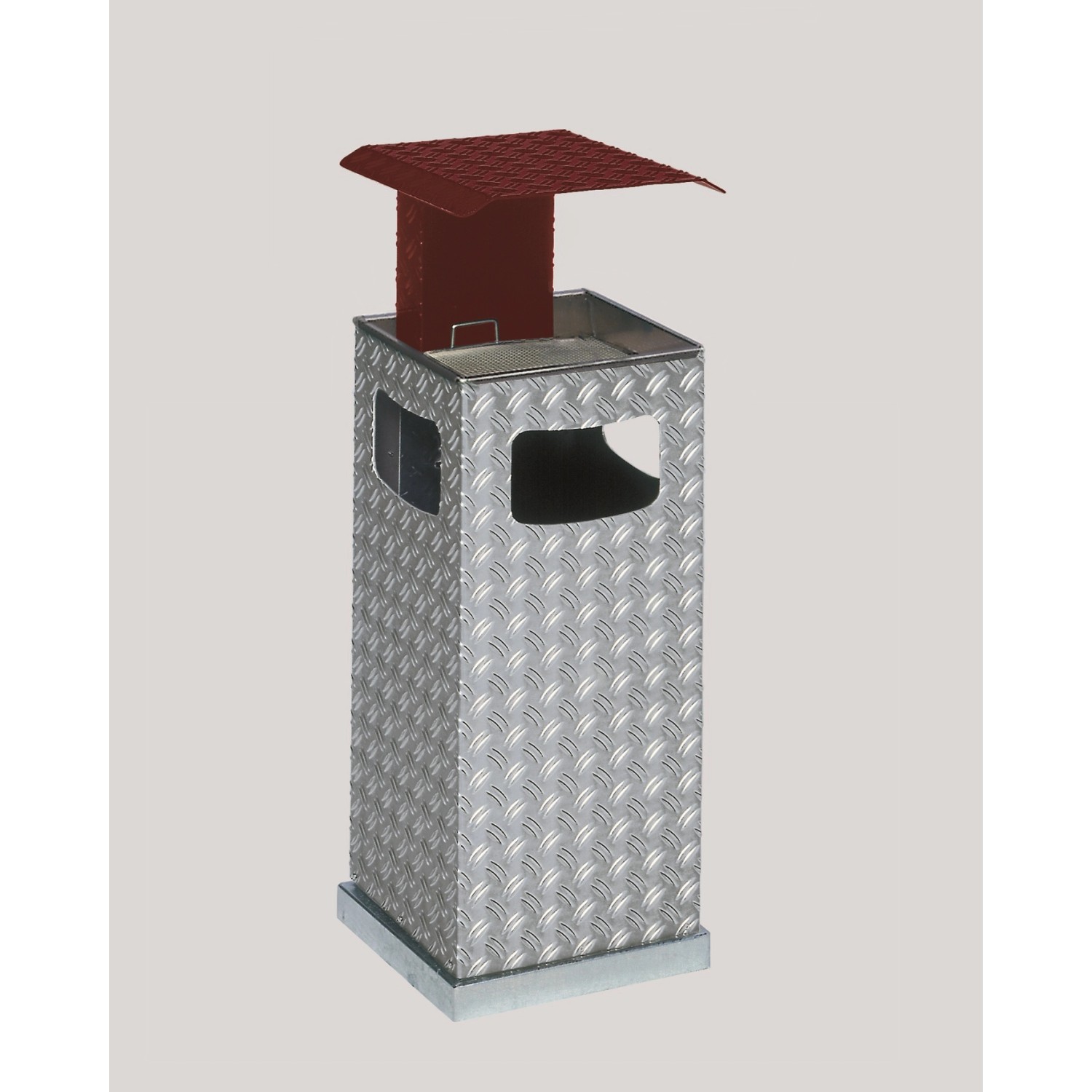 PROREGAL Kombiascher Mit 3 Fach Einwurf Schutzdach 38 Liter HxBxT 95 x 44 x 44 cm Aluminium Duett Blech Dach Rot PROREGAL Kombiascher Mit 3 Fach Einwurf Schutzdach 38 Liter HxBxT 95 x 44 x 44 cm Aluminium Duett Blech Dach Rot von PROREGAL
