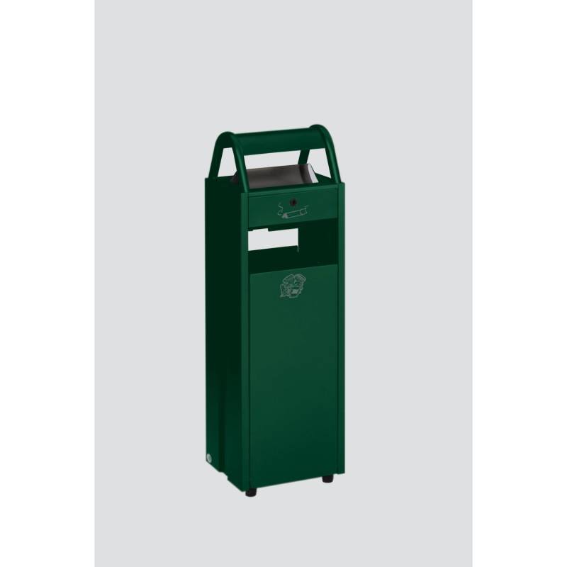 PROREGAL Kombiascher Mit Schloss Und Blenden 35 Liter HxBxT 97,5 x 30,5 x 26,5 cm Stahl Grün von PROREGAL