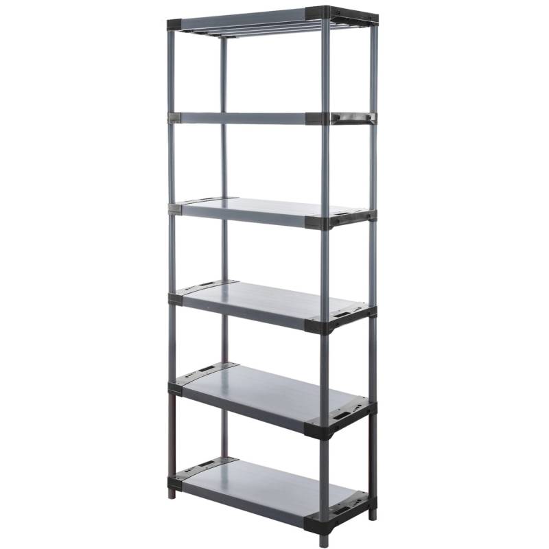 PROREGAL Kunststoffregal Big Grey Bear Extra-Tall HxBxT 220 x 80 x 46 cm Fachlast 160 kg Grau von PROREGAL