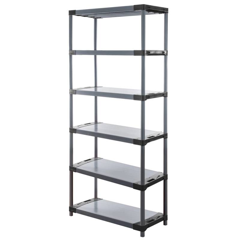 PROREGAL Kunststoffregal Grey Bear Extra-Tall HxBxT 220 x 110 x 46 cm Fachlast 120 kg Grau von PROREGAL