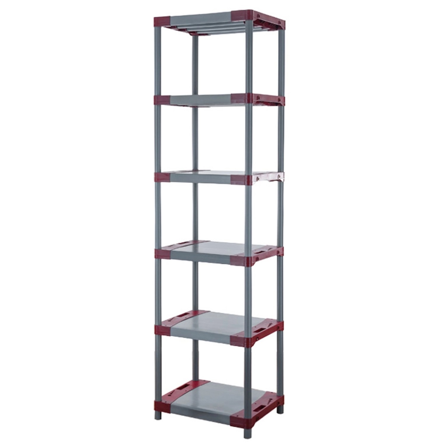 PROREGAL Kunststoffregal Grey Bear Extra-Tall HxBxT 220 x 60 x 46 cm Fachlast 120 kg Grau/Rot PROREGAL Kunststoffregal Grey Bear Extra-Tall HxBxT 220 x 60 x 46 cm Fachlast 120 kg Grau/Rot von PROREGAL