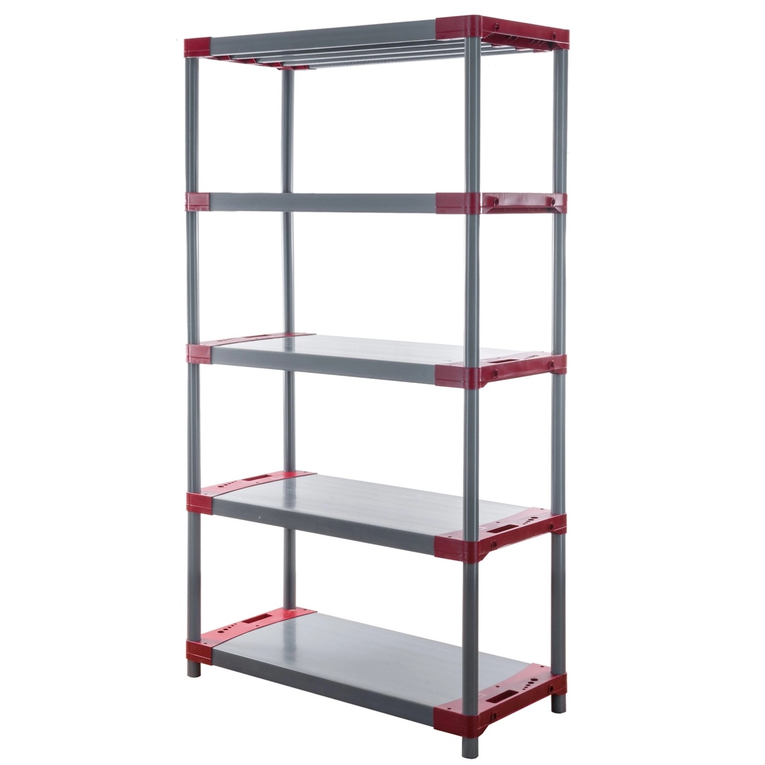 PROREGAL Kunststoffregal Grey Bear Tall HxBxT 180 x 120 x 46 cm Fachlast 120 kg Grau/Rot PROREGAL Kunststoffregal Grey Bear Tall HxBxT 180 x 120 x 46 cm Fachlast 120 kg Grau/Rot von PROREGAL