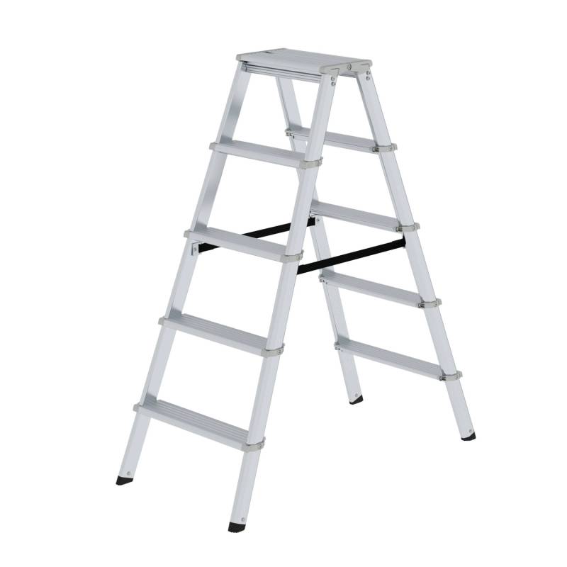 PROREGAL ML Stufen-Stehleiter Beidseitig Begehbar 2 x 5 Stufen von PROREGAL