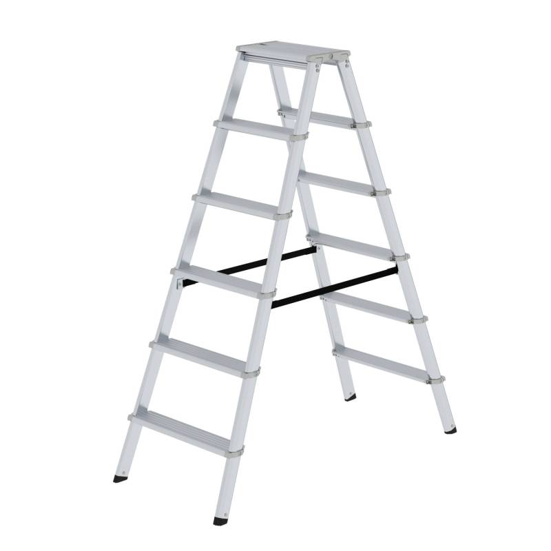 PROREGAL ML Stufen-Stehleiter Beidseitig Begehbar 2 x 6 Stufen von PROREGAL