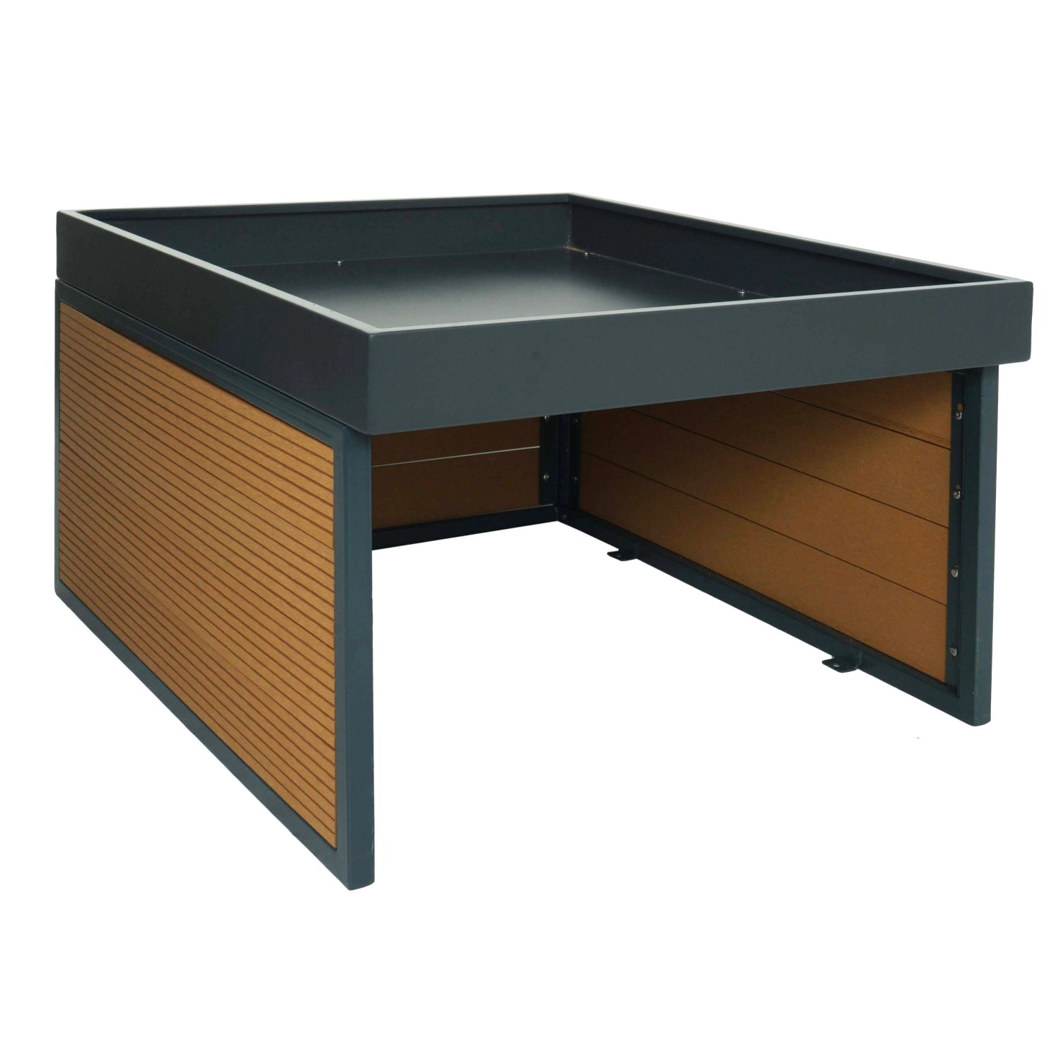 PROREGAL Mähroboter-Garage Mit Pflanzkasten 40x60x73cm Wpc Metall Eiche-Optik PROREGAL Mähroboter-Garage Mit Pflanzkasten 40x60x73cm Wpc Metall Eiche-Optik von PROREGAL