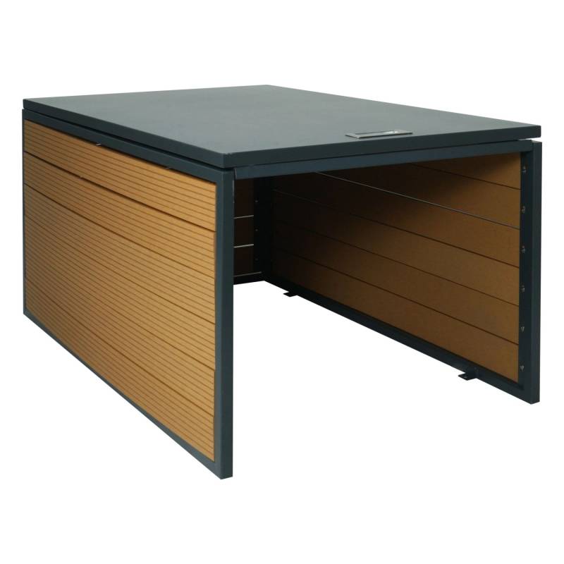 PROREGAL Mähroboter-Garage XL Mit Deckel 43x70x90cm Wpc Metall Eiche-Optik PROREGAL Mähroboter-Garage XL Mit Deckel 43x70x90cm Wpc Metall Eiche-Optik von PROREGAL