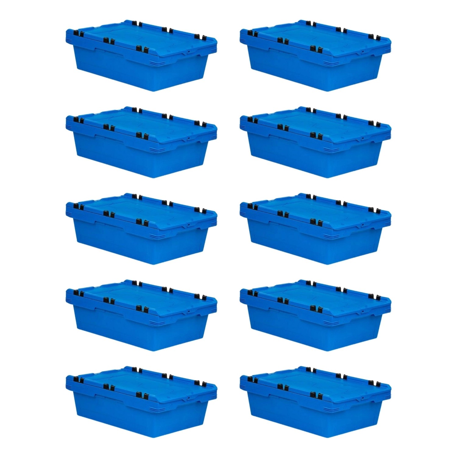 PROREGAL Mega Deal 10x Conical Mehrweg-Stapelbehälter mit Krokodildeckel Blau HxBxT 19,9 x 41 x 61cm 29 Liter Lagerbox Eurobox Transportbox PROREGAL Mega Deal 10x Conical Mehrweg-Stapelbehälter mit Krokodildeckel Blau HxBxT 19,9 x 41 x 61cm 29 Liter Lagerbox Eurobox Transportbox von PROREGAL