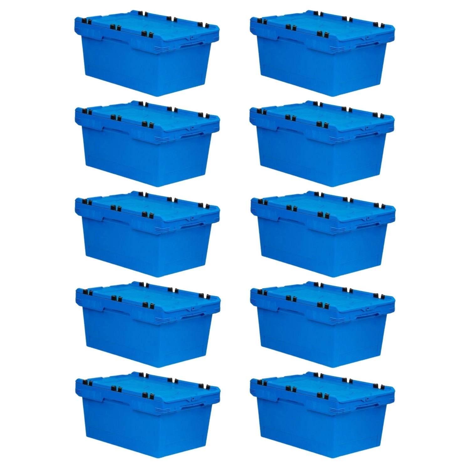 PROREGAL Mega Deal 10x Conical Mehrweg-Stapelbehälter mit Krokodildeckel Blau HxBxT 29,9 x 41 x 61cm 47 Liter Lagerbox Eurobox Transportbox PROREGAL Mega Deal 10x Conical Mehrweg-Stapelbehälter mit Krokodildeckel Blau HxBxT 29,9 x 41 x 61cm 47 Liter Lagerbox Eurobox Transportbox von PROREGAL