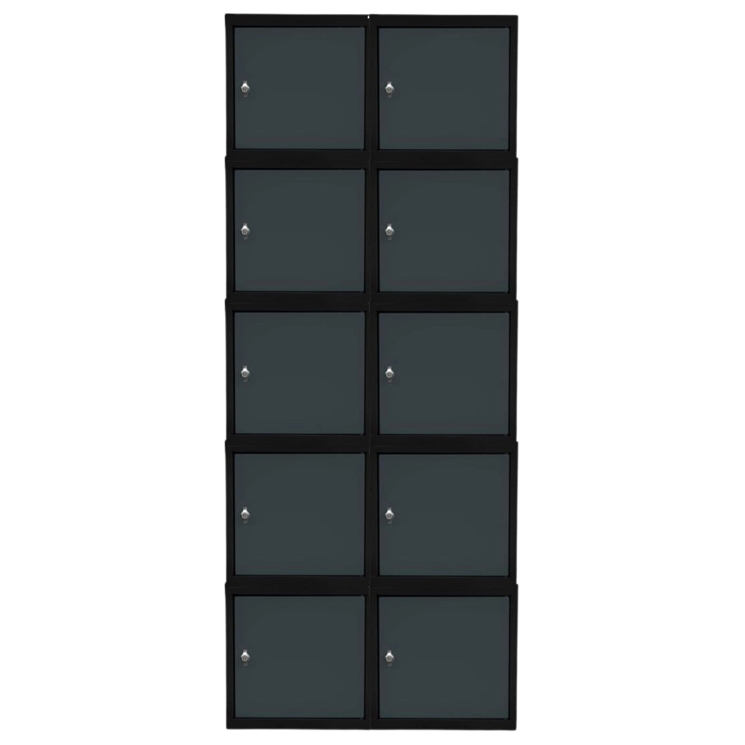 PROREGAL Mega Deal 10x Schließfachwürfel Blocky Mit Drehriegelschloss Für Vorhängeschloss  40x40x40cm Anthrazit/Anthrazitgrau von PROREGAL