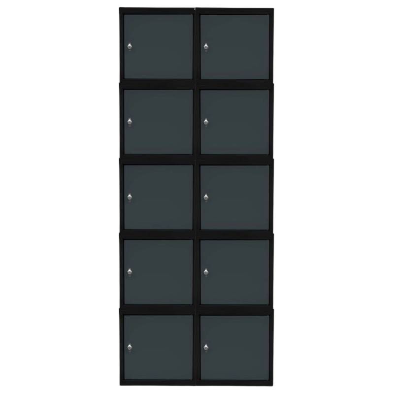 PROREGAL Mega Deal 10x Schließfachwürfel Blocky Mit Drehriegelschloss Für Vorhängeschloss 40x40x40cm Anthrazit/Anthrazitgrau PROREGAL Mega Deal 10x Schließfachwürfel Blocky Mit Drehriegelschloss Für Vorhängeschloss 40x40x40cm Anthrazit/Anthrazitgrau von PROREGAL