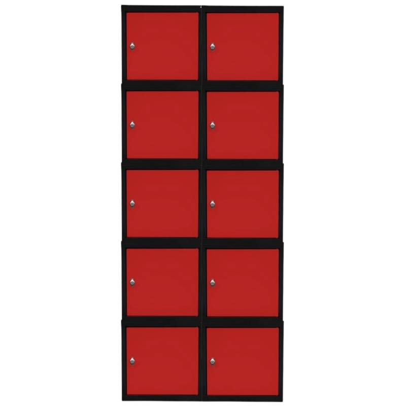 PROREGAL Mega Deal 10x Schließfachwürfel Blocky Mit Drehriegelschloss Für Vorhängeschloss 40x40x40cm Anthrazit/Verkehrsrot PROREGAL Mega Deal 10x Schließfachwürfel Blocky Mit Drehriegelschloss Für Vorhängeschloss 40x40x40cm Anthrazit/Verkehrsrot von PROREGAL