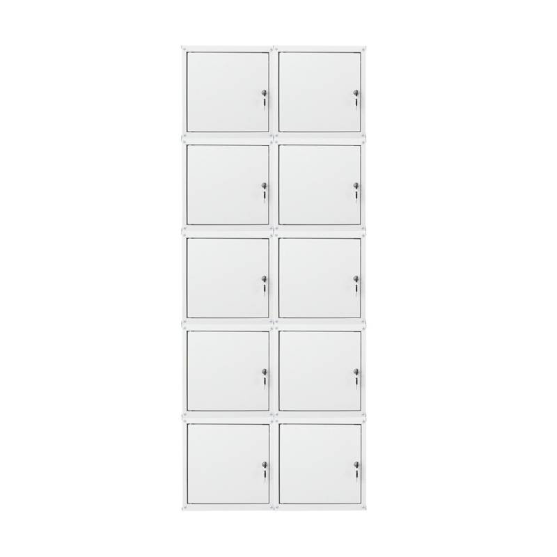 PROREGAL Mega Deal 10x Schließfachwürfel Cubic XL HxBxT 45 x 45 x 45 cm Grau von PROREGAL