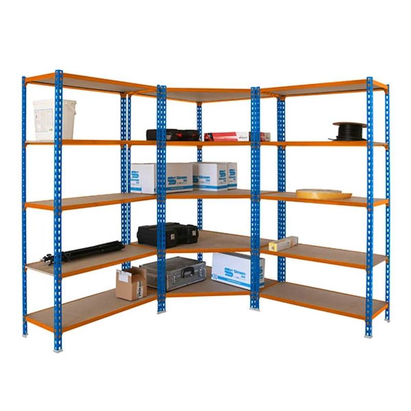 PROREGAL Mega Deal 1x  Eckregal & 2x  Schwerlastregal Muli HxBxT 180 x 180 x 50 cm Fachlast 200 kg Blau-Orange PROREGAL Mega Deal 1x  Eckregal + 2x  Schwerlastregal Muli HxBxT 180 x 180 x 50 cm Fachlast 200 kg Blau-Orange von PROREGAL