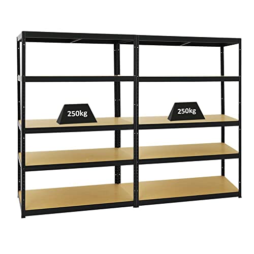PROREGAL Mega Deal 2er-Set Schwerlastregale Big Elephant 180x120x60cm mit 5 Ebenen Fachlast 250kg Schwarz PROREGAL Mega Deal 2er-Set Schwerlastregale Big Elephant 180x120x60cm mit 5 Ebenen Fachlast 250kg Schwarz von PROREGAL