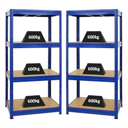 PROREGAL Mega Deal 2er-Sparset Profi-Schwerlastregal Dino HxBxT 180x90x60cm Fachlast 600kg Blau, Kellerregal, Steckregal, Garagenregal, Lagerregal PROREGAL Mega Deal 2er-Sparset Profi-Schwerlastregal Dino HxBxT 180x90x60cm Fachlast 600kg Blau, Kellerregal, Steckregal, Garagenregal, Lagerregal von PROREGAL