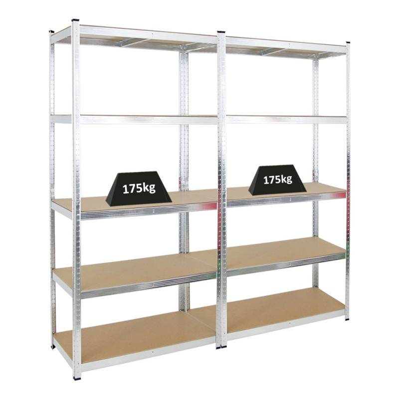 PROREGAL Mega Deal 2x Kellerregal Gorilla HxBxT 200 x 100 x 50 cm Fachlast 175 kg Verzinkt PROREGAL Mega Deal 2x Kellerregal Gorilla HxBxT 200 x 100 x 50 cm Fachlast 175 kg Verzinkt von PROREGAL