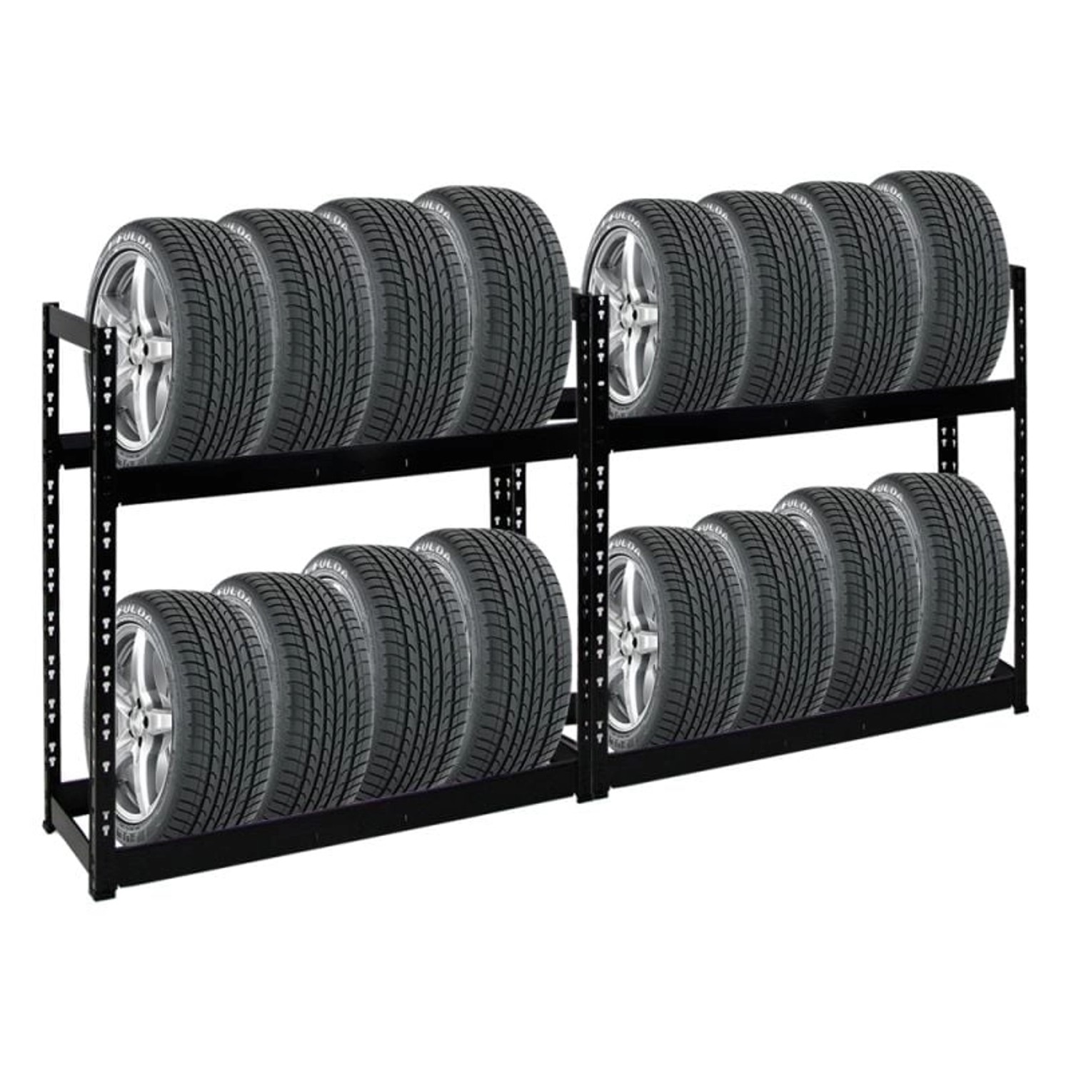 PROREGAL Mega Deal 2x Reifenregal Tiger HxBxT 100 x 110 x 35 cm bis zu 16 Reifen Schwarz PROREGAL Mega Deal 2x Reifenregal Tiger HxBxT 100 x 110 x 35 cm bis zu 16 Reifen Schwarz von PROREGAL