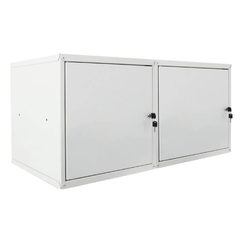 PROREGAL Mega Deal 2x Schließfachwürfel Cubic XL HxBxT 45 x 45 x 45 cm Grau von PROREGAL