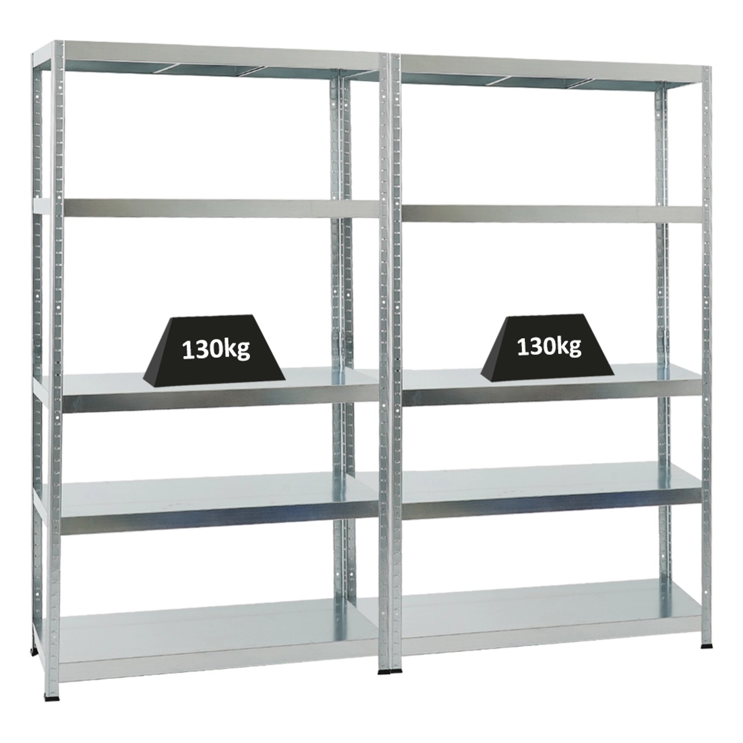PROREGAL Mega Deal 2x Schwerlastregal Steel Eagle HxBxT 180 x 100 x 40 cm Fachlast 130 kg Verzinkt PROREGAL Mega Deal 2x Schwerlastregal Steel Eagle HxBxT 180 x 100 x 40 cm Fachlast 130 kg Verzinkt von PROREGAL
