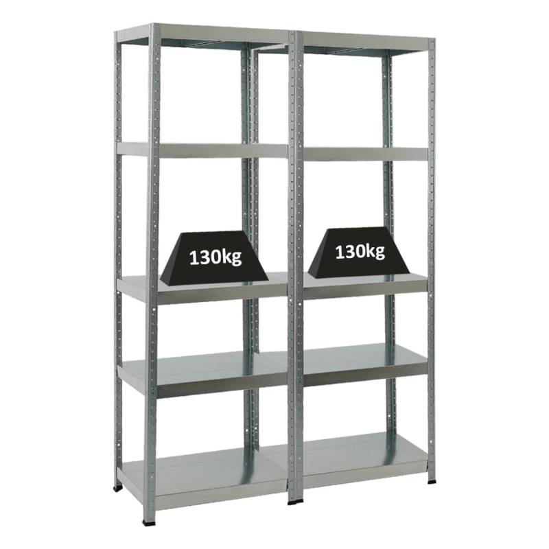 PROREGAL Mega Deal 2x Schwerlastregal Steel Eagle HxBxT 180 x 60 x 40 cm Fachlast 130 kg Verzinkt PROREGAL Mega Deal 2x Schwerlastregal Steel Eagle HxBxT 180 x 60 x 40 cm Fachlast 130 kg Verzinkt von PROREGAL