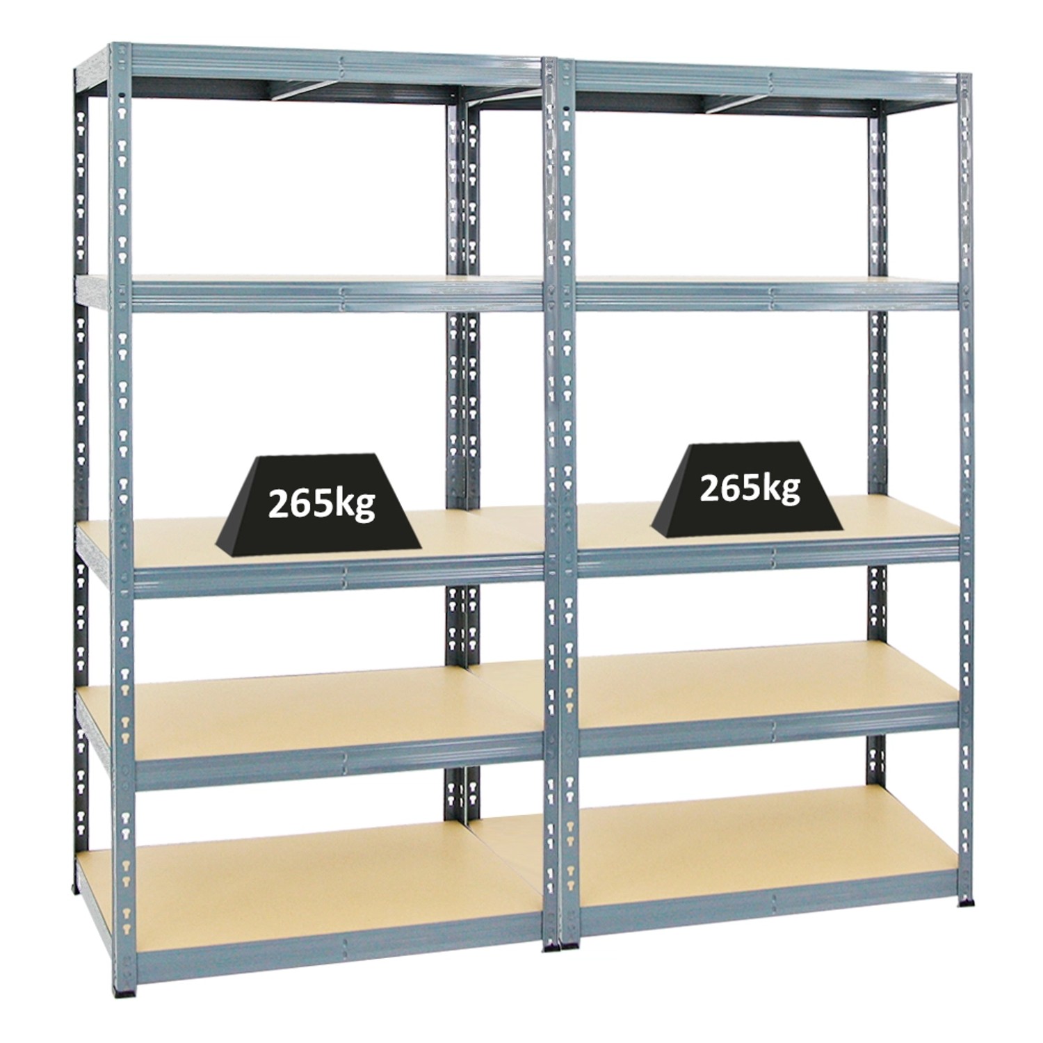 PROREGAL Mega Deal 2x Schwerlastregal Tiger HxBxT 180 x 90 x 60 cm Fachlast 265 kg 5-Ebenen Grau PROREGAL Mega Deal 2x Schwerlastregal Tiger HxBxT 180 x 90 x 60 cm Fachlast 265 kg 5-Ebenen Grau von PROREGAL