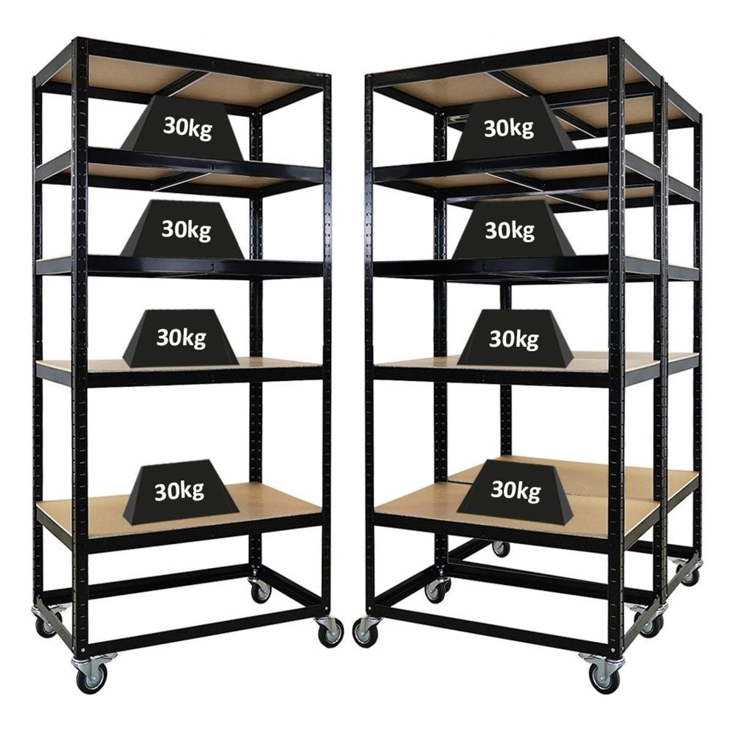 PROREGAL Mega Deal 3x Kommissionierwagen BÜFFEL Fahrbares Kommissionierregal 192x90x50cm 5 Ebenen Fachlast 50kg 2x Mit Feststellbremse Schwarz PROREGAL Mega Deal 3x Kommissionierwagen BÜFFEL Fahrbares Kommissionierregal 192x90x50cm 5 Ebenen Fachlast 50kg 2x Mit Feststellbremse Schwarz von PROREGAL